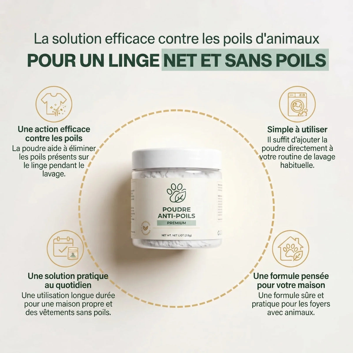 Additif Lessive Poils d'Animaux